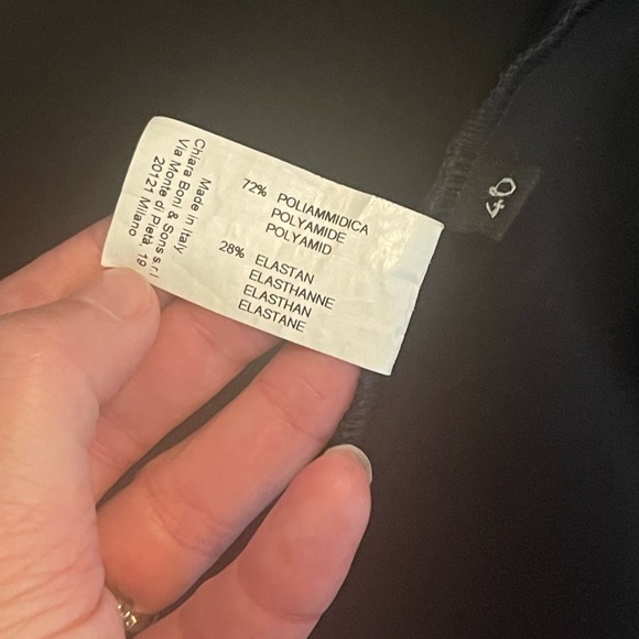 Chiara Boni La Petite Robe Sweetheart Neckline Elegant Black Dress Black Sz 40 - Picture 7 of 7